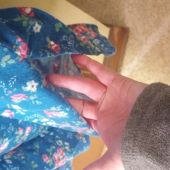 Anthony Richards Floral Flannel Cotton Nightgown. Size 2X. Blue Pink White Green - Picture 8 of 8